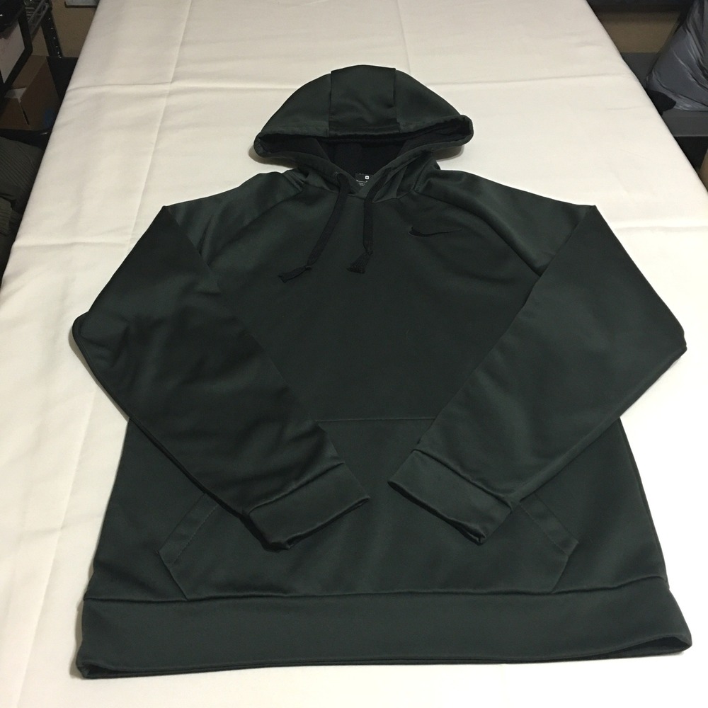 Nike Pullover Hoodie Mens Medium Dark Green Dri-Fit Sweatshirt